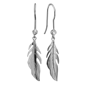 Christina Collect 925 sterling silver Large Feather Synphony Beautiful earrings, also available in silver plated, model 670-S38